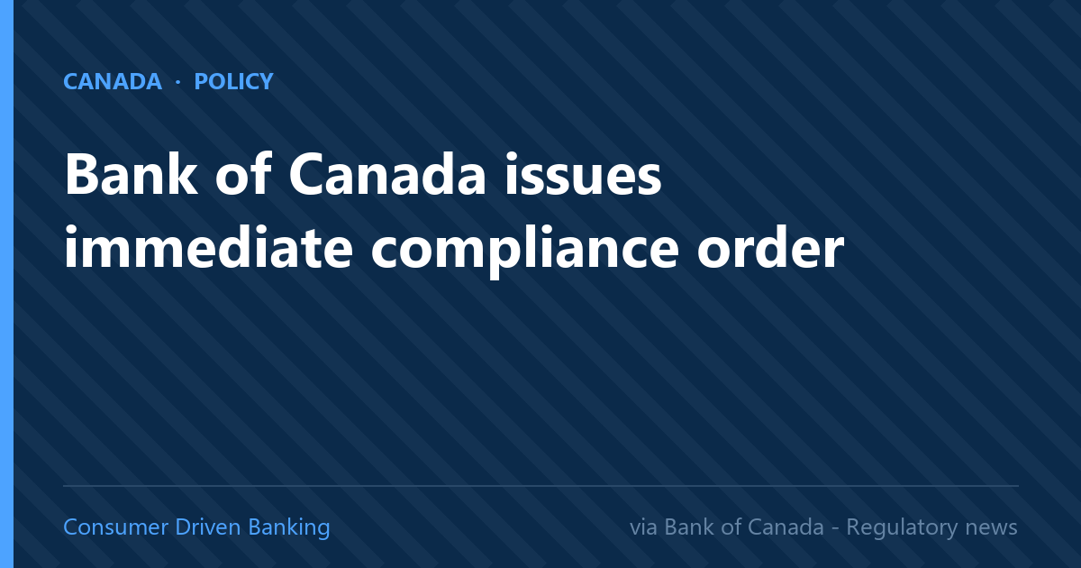 Bank of Canada issues immediate compliance order to XTM Inc.