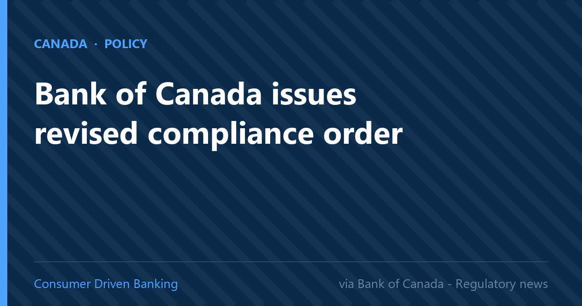 Bank of Canada issues revised compliance order to XTM Inc.