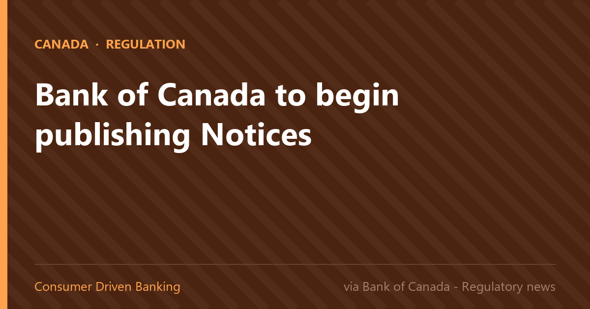 Bank of Canada to begin publishing Notices of Violation by Payment Service Providers