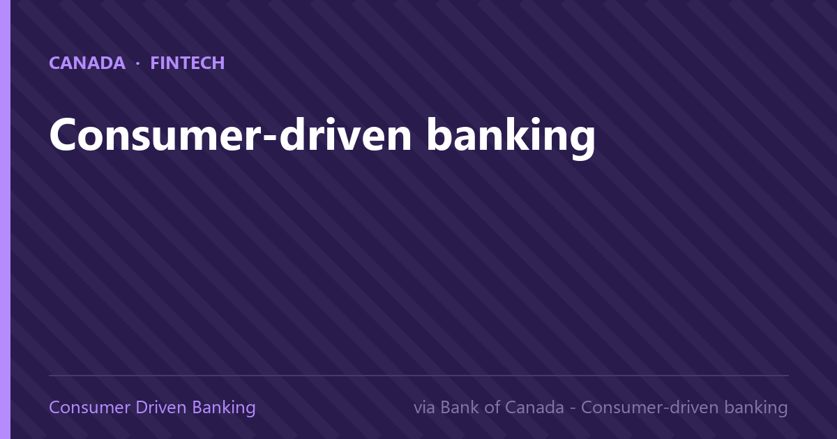 Consumer-driven banking