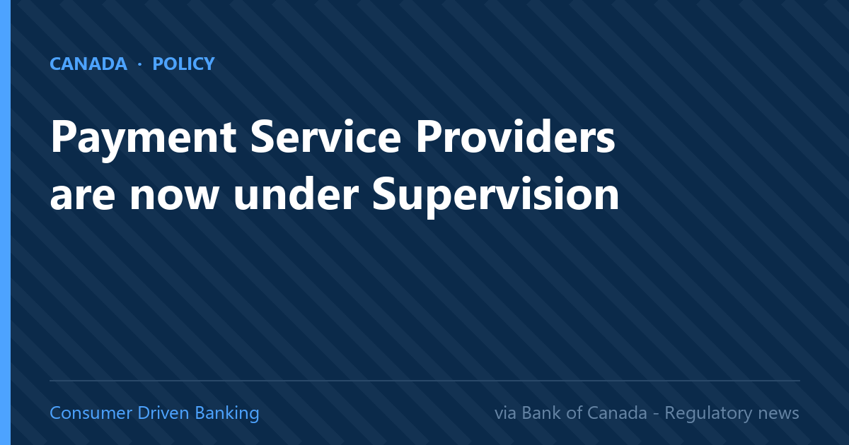 Payment Service Providers are now under Supervision – Registry to follow